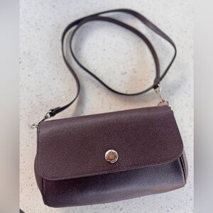 Coach Ruby Reversible Crossbody Bag Oxblood & Nude Pink Crossgrain Leather